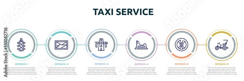 Vászonkép taxi service concept infographic design template