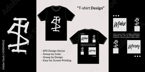 Streetwear vector style design theme make money for Premium Vector tshirt hoodie merchandise