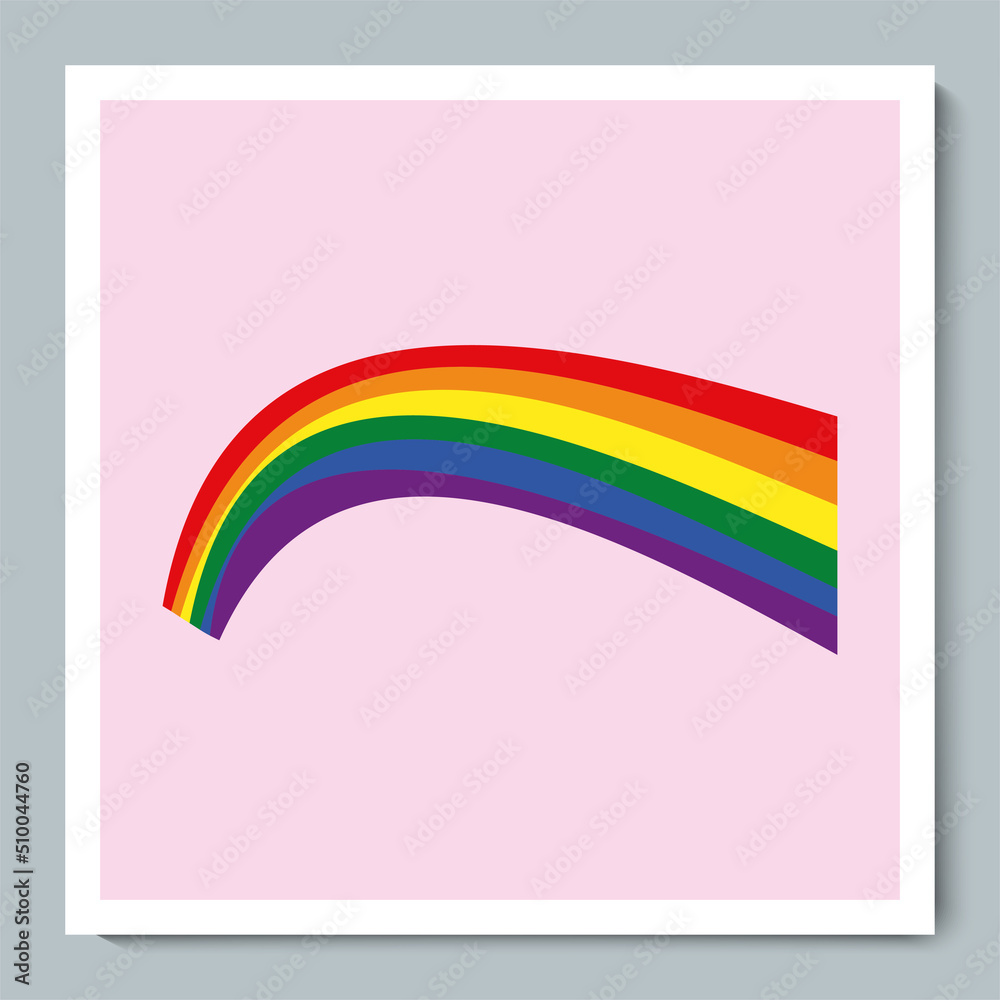 Rainbow Flag with Gender LGBT Symbol