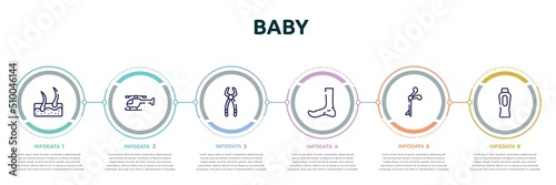 Tela baby concept infographic design template