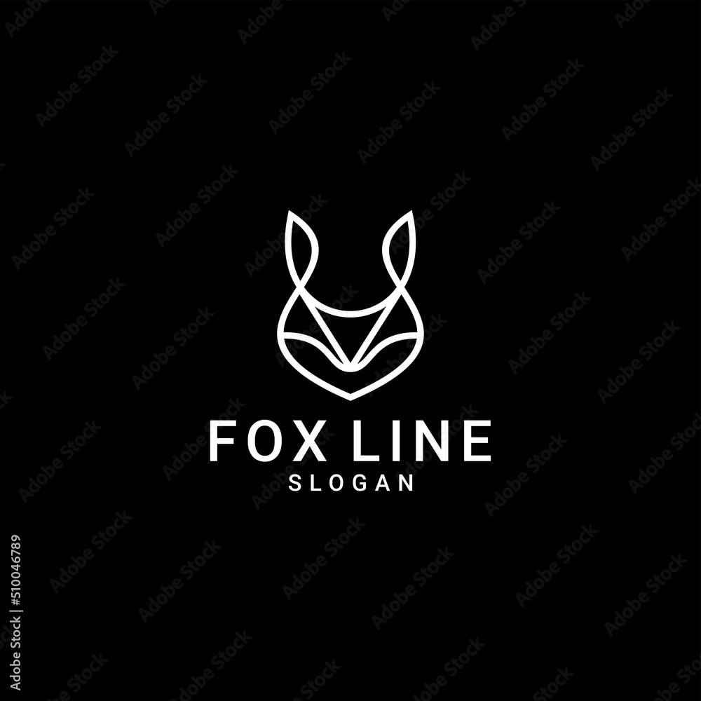 Fox logo design icon template