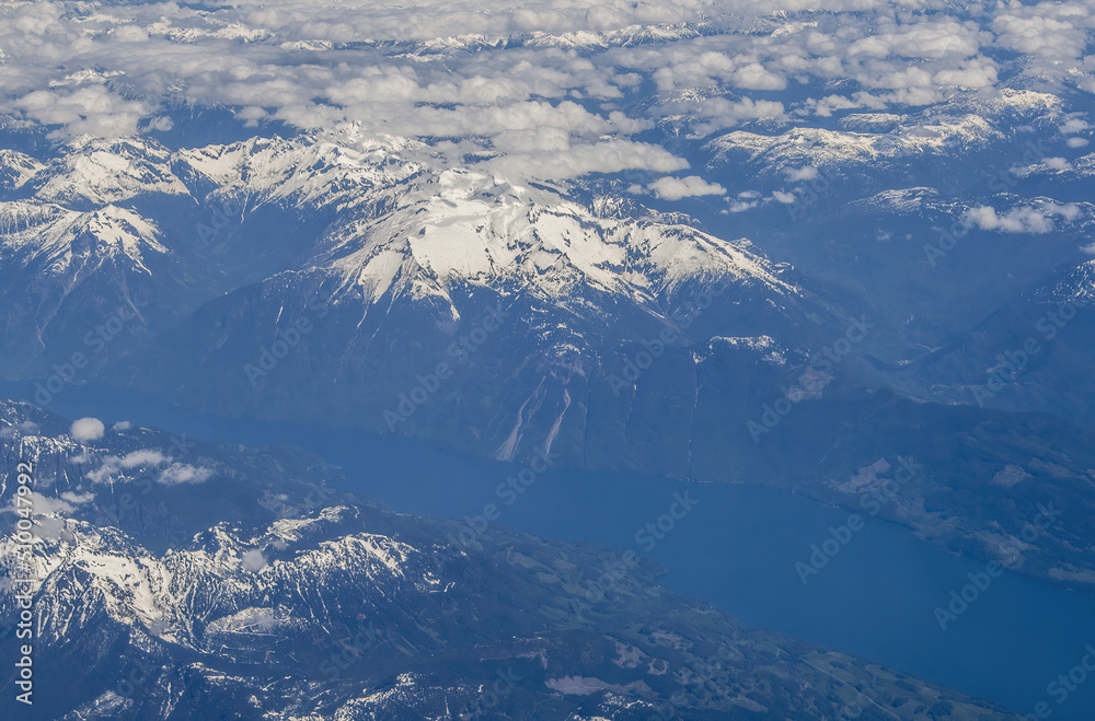 Aerial view British Colombia Canada