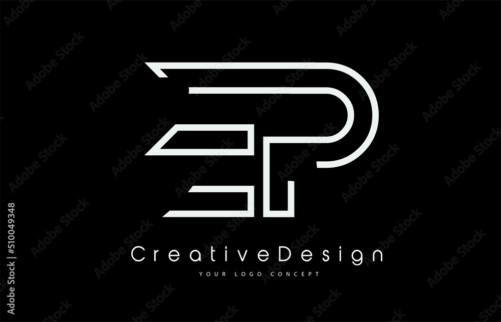 EP E P Letter Logo Design in White Colors. EP E P Letter Logo Design in White Colors.