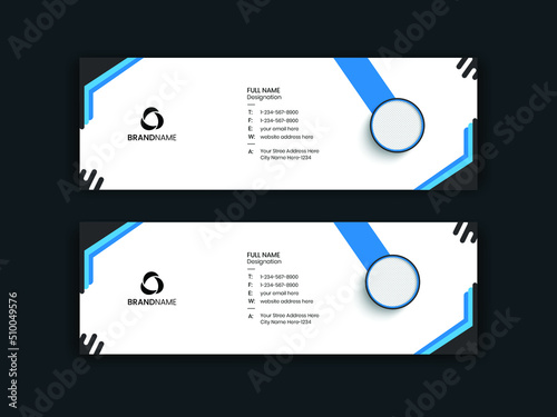 Email signature template or email footer and social facebook cover page design 11