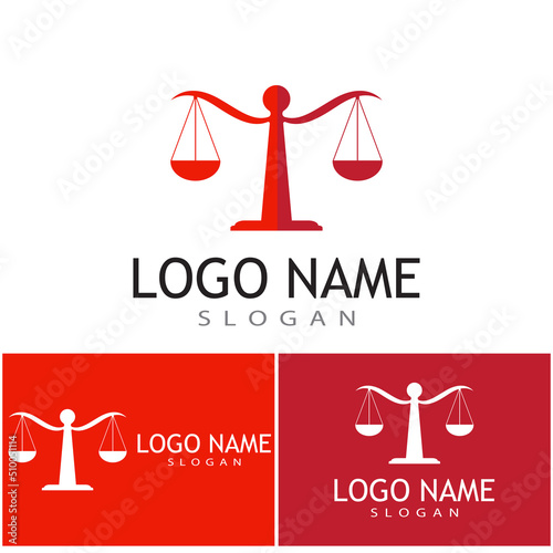 justice law Logo Template vector illsutration design