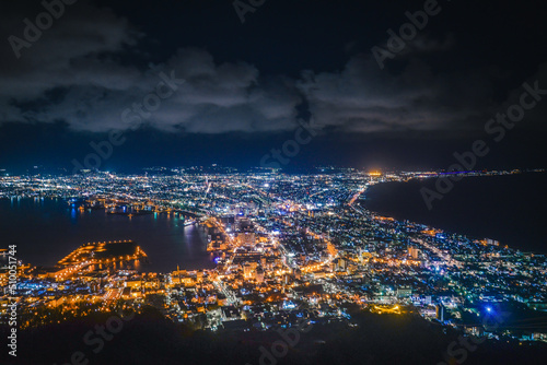 Night view in Hakodate,Japan photo