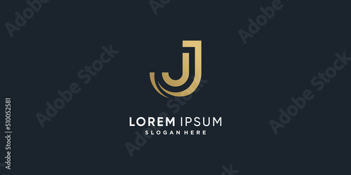 Letter J vector icon logo design with creative unique style Premium Vector