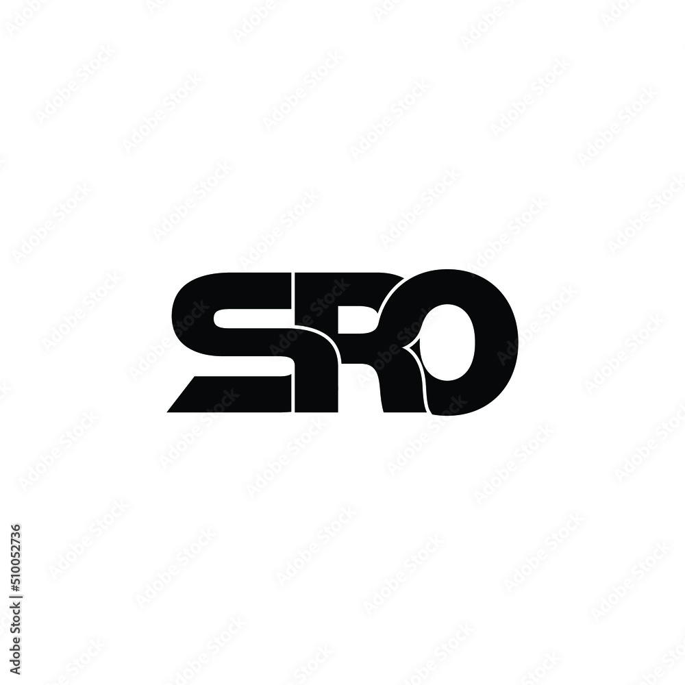 SRO letter monogram logo design vector