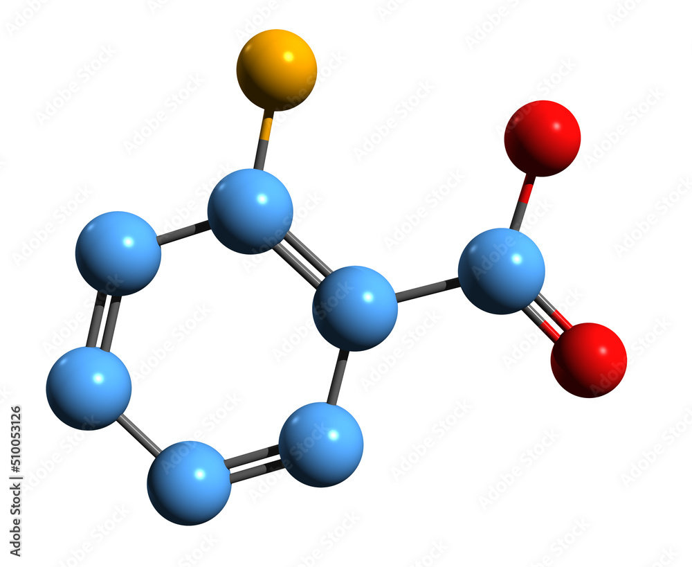 3D image of Anthranilic acid skeletal formula - molecular chemical structure of aromatic acid isolated on white background 3D image of Anthranilic acid skeletal formula - molecular chemical structure of aromatic acid isolated on white background