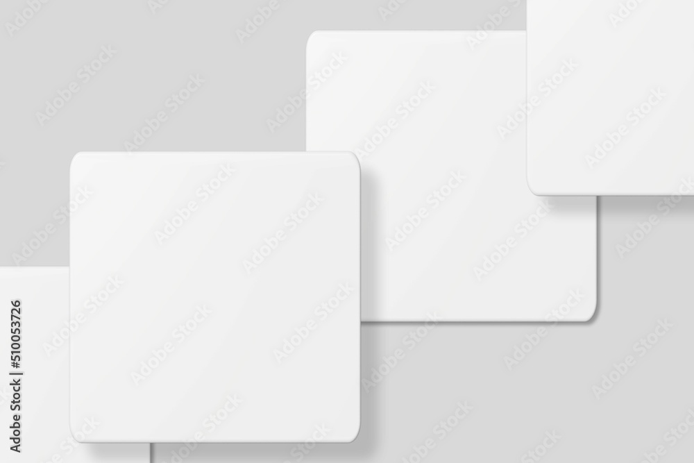 Blank square business card for mockup. 3D Render. Blank square business card for mockup. 3D Render.