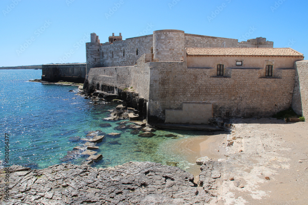 maniace castle in syracusa in sicily (italy)