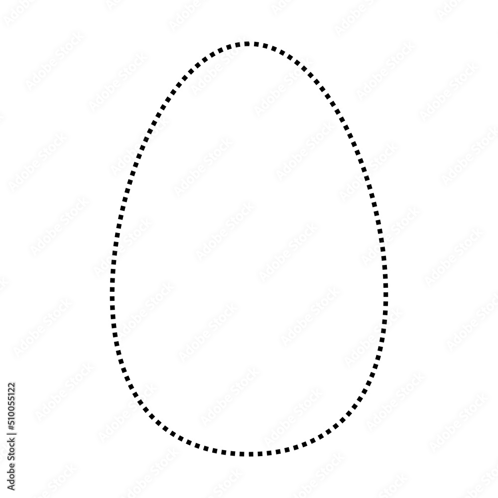 Oval shape dotted symbol vector icon for creative graphic design ui element in a pictogram illustration Oval shape dotted symbol vector icon for creative graphic design ui element in a pictogram illustration