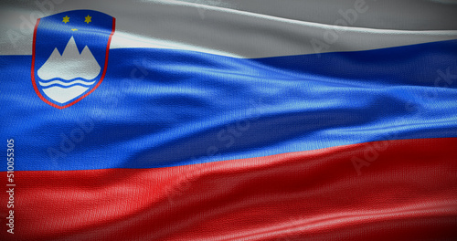 Slovenia national flag background illustration. Symbol of country photo