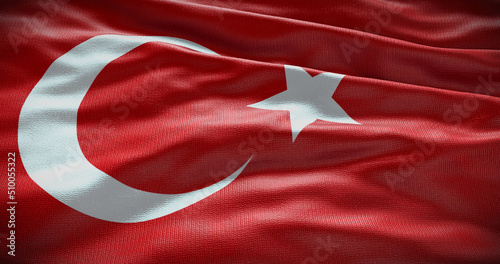 Turkey national flag background illustration. Symbol of country photo