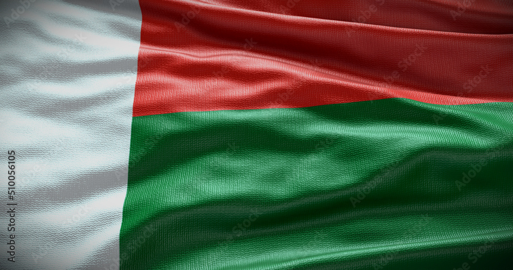 Madagascar national flag background illustration. Symbol of country