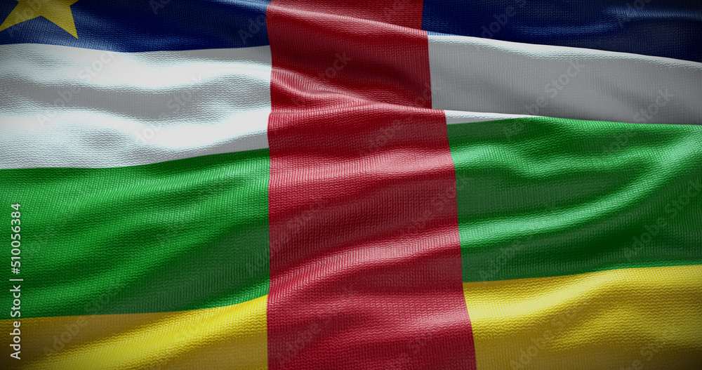 Central African Republic national flag background illustration. Symbol of country