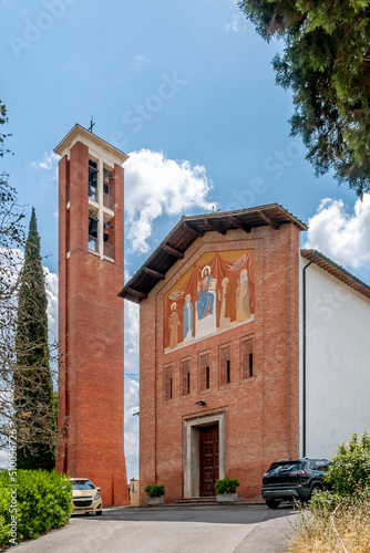 Parish Church of St. Matthew the Apostle in the center of La Rotta, Pontedera, Italy photo