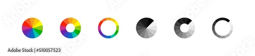 Color wheel guide. Circle colour spectrum palette. Vector illustration.
