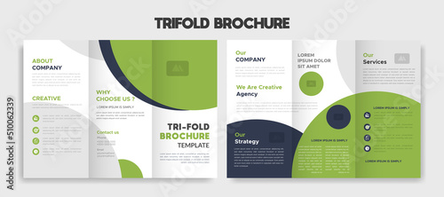 creative editable trifold brochure template design vector	