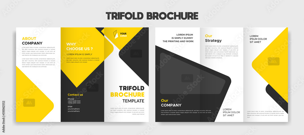 creative editable trifold brochure template design vector	