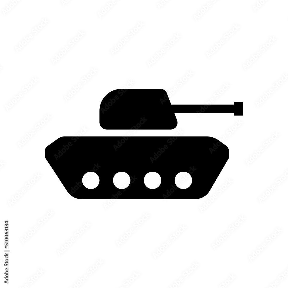 Tank icon in flat style. Tank icon logo isolated on white background Tank icon in flat style. Tank icon logo isolated on white background