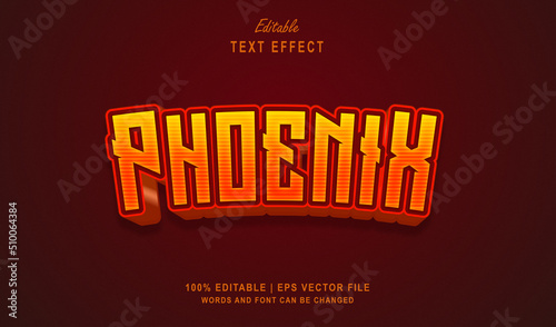 Phoenix editable text effect style