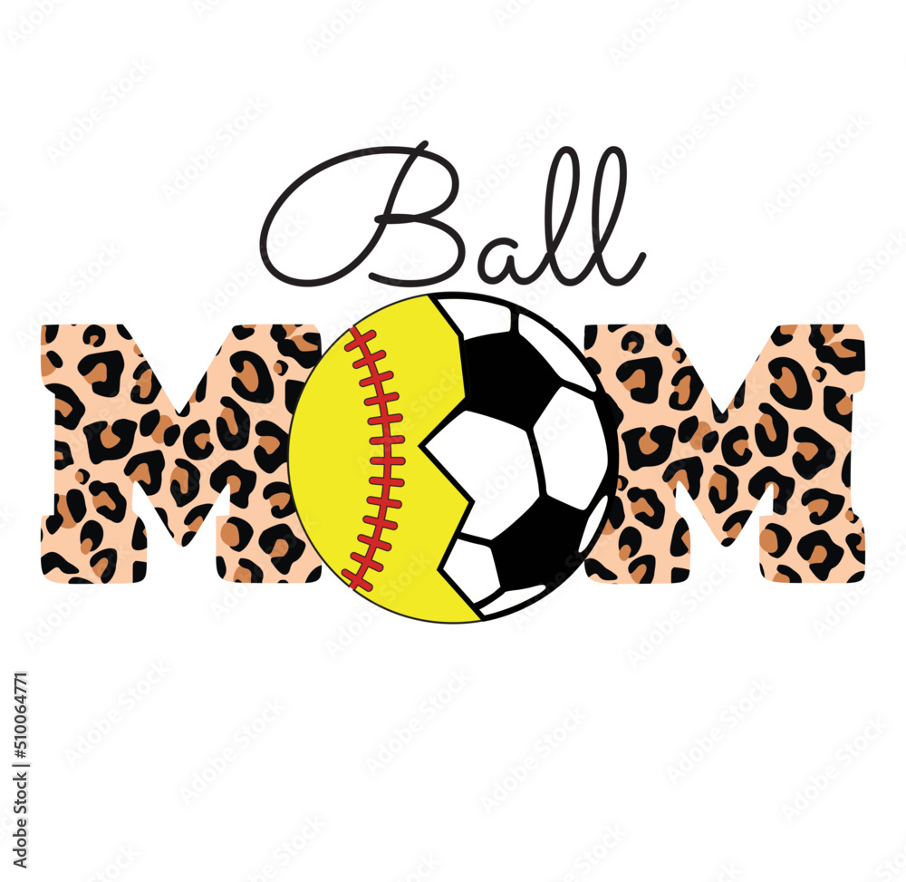Baseball Mom- Leopard Ball main image 1