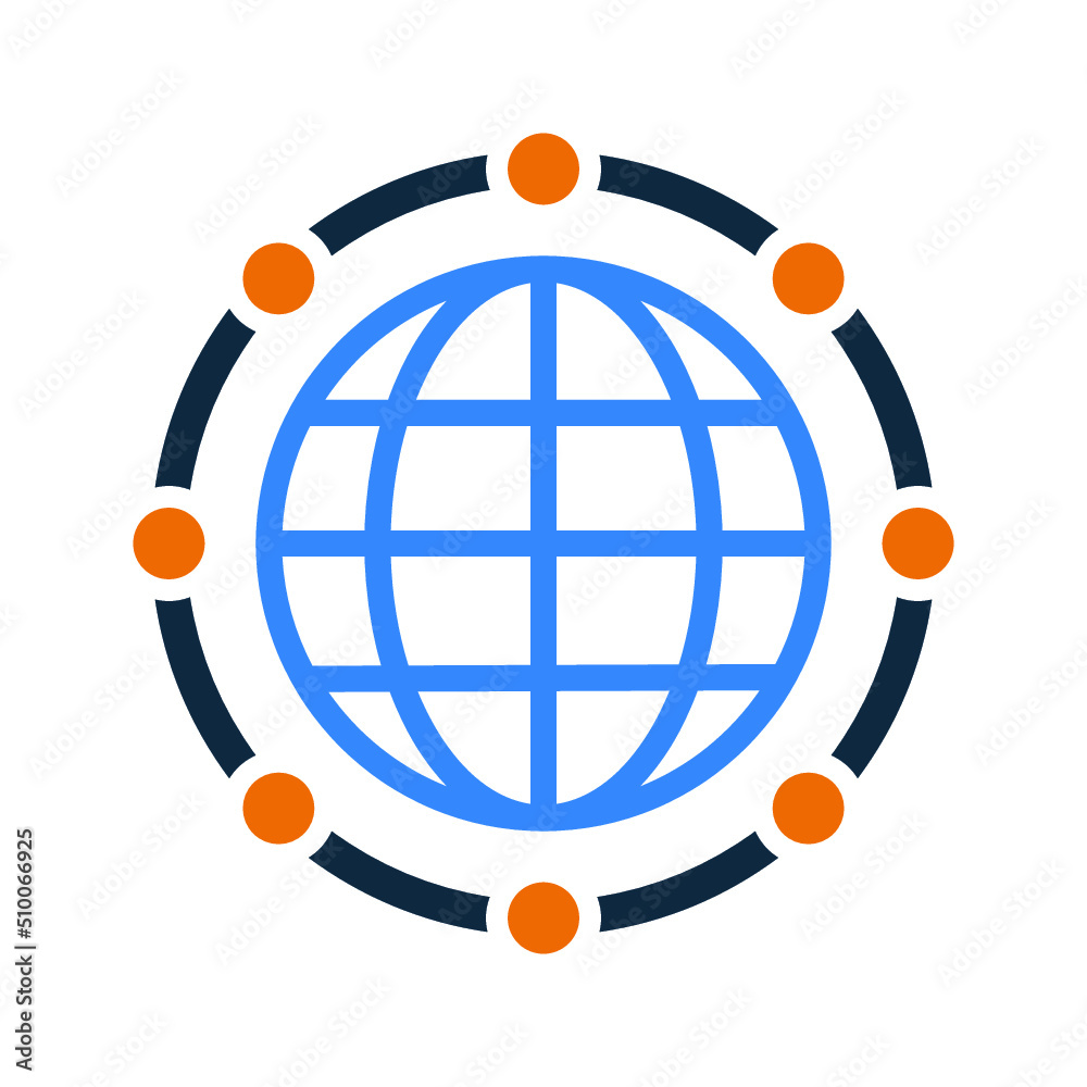 Global, big data icon. Simple editable vector design isolated on a white background. Global, big data icon. Simple editable vector design isolated on a white background.