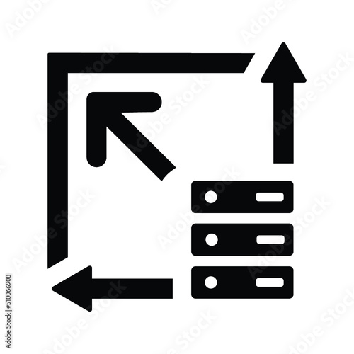 Flexibility, scalability icon. Black vector graphics.