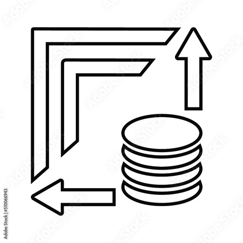Scalability, scale, big data outline icon. Line art vector.