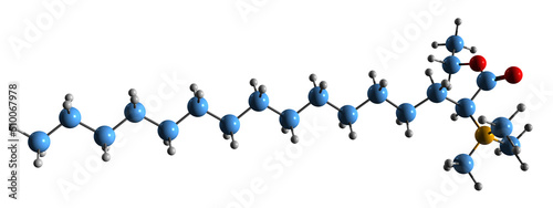 Fototapeta Naklejka Na Ścianę i Meble -   3D image of Carbethopendecinium bromide skeletal formula - molecular chemical structure of  antiseptic and disinfectant. isolated on white background
