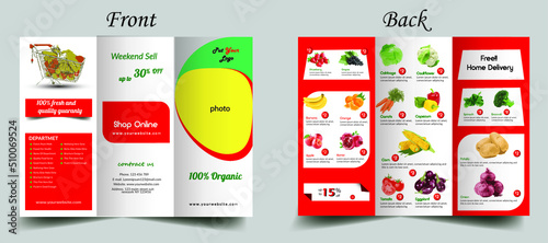 Grocery store trifold brochure