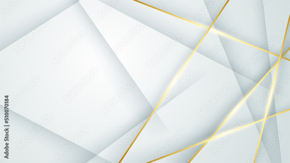 Abstract gold lines on white background with luxury shapes Abstract gold lines on white background with luxury shapes