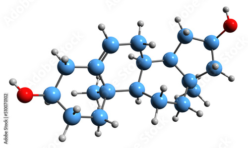 Φωτογραφία 3D image of Cetadiol skeletal formula - molecular chemical structure of steroid