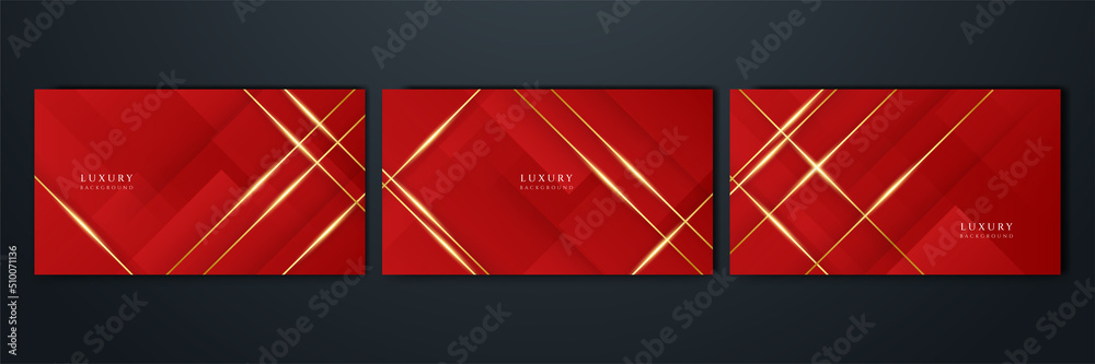 Modern red gold background vector