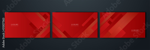 Modern red gold background vector
