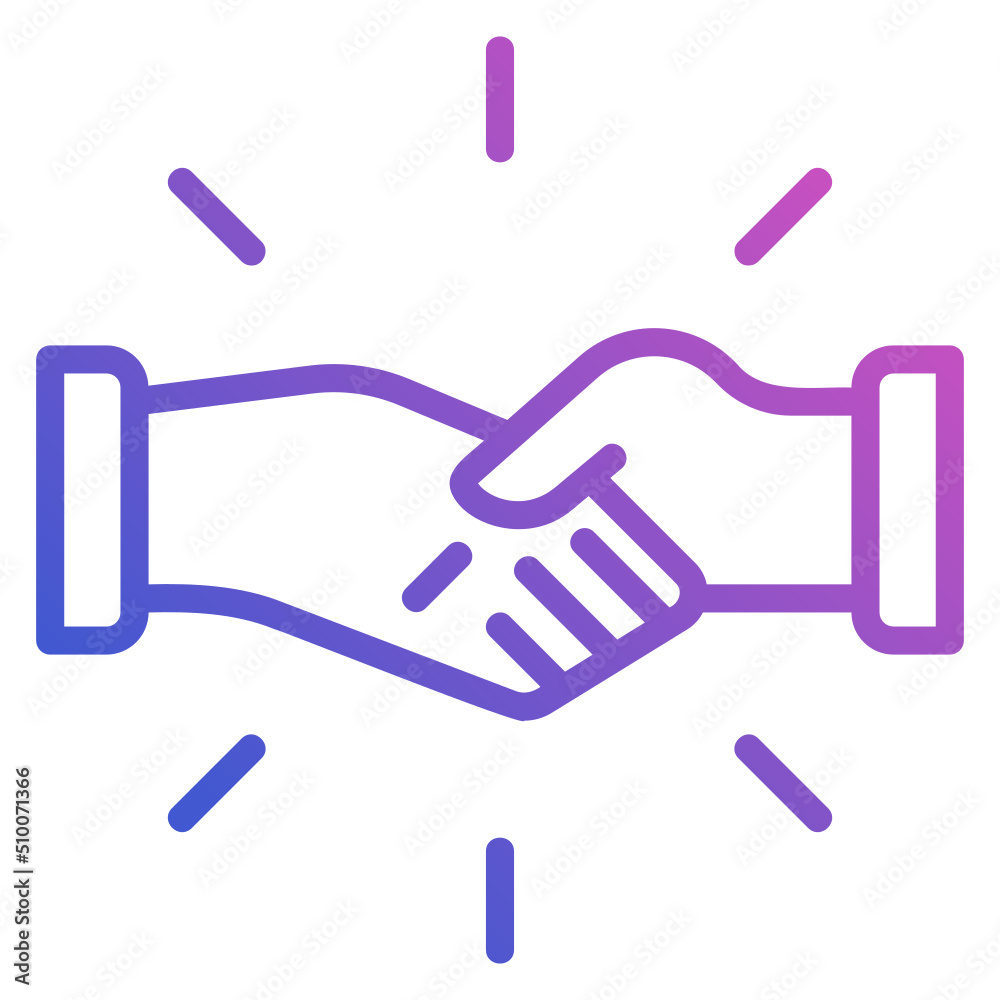 Hand Shake line gradient icon. Can be used for digital product, presentation, print design and more. Hand Shake line gradient icon. Can be used for digital product, presentation, print design and more.
