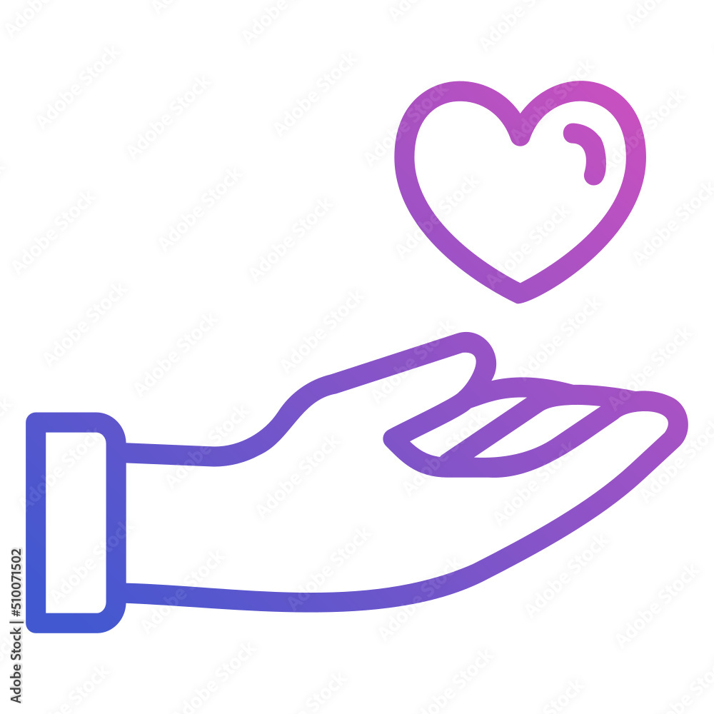 Charity line gradient icon. Can be used for digital product, presentation, print design and more. Charity line gradient icon. Can be used for digital product, presentation, print design and more.