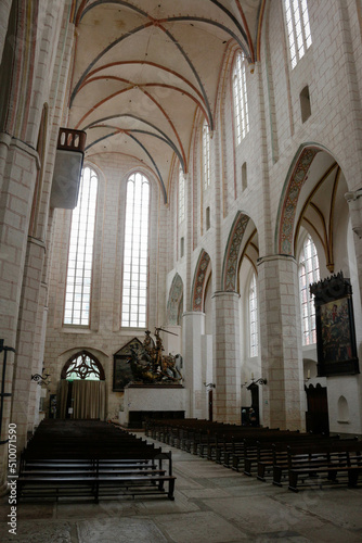 Interior of St. Catherine s Church in the city of L  beck  Germany