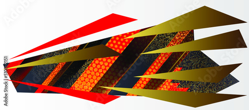Luxury dark wavy sticker stripes with golden glitter sparkles. Wrapping stripe for car truck bus or van.