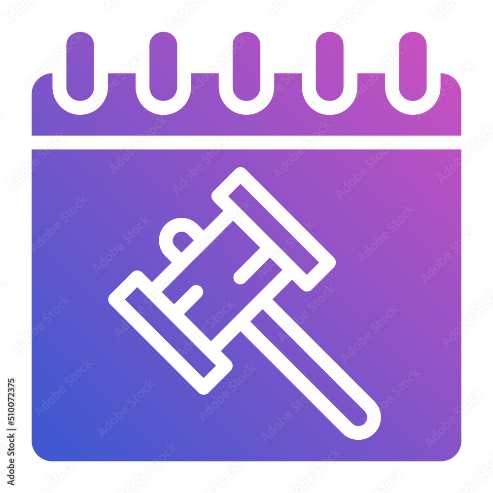 Calendar Schedule Auction flat gradient icon. Can be used for digital product, presentation, print design and more. Calendar Schedule Auction flat gradient icon. Can be used for digital product, presentation, print design and more.