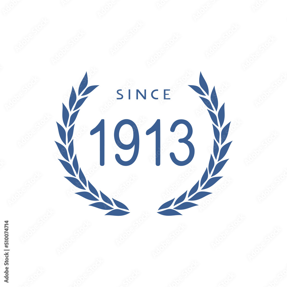 Since 1913 year symbol Since 1913 year symbol