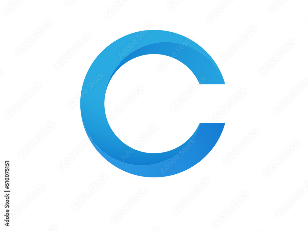 Modern C letter vector logo design Modern C letter vector logo design
