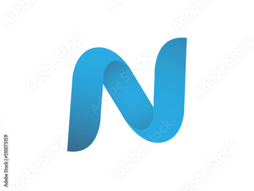 Modern N creative vector logo design with white background