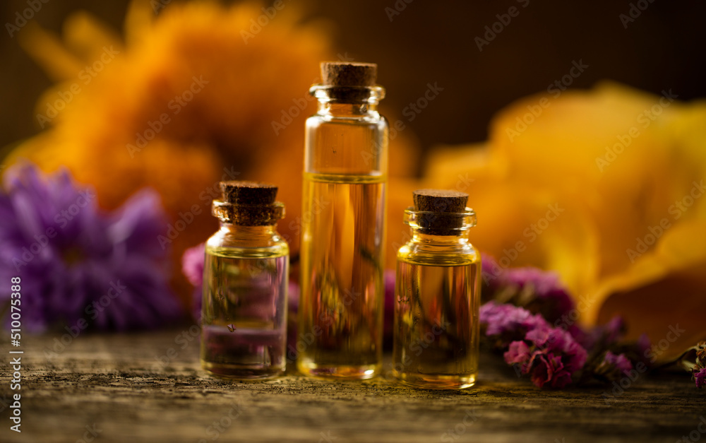 Oil bottle. Fashion photo. Spa concept. Wellness. Wooden table. Oil. Oil bottle. Fashion photo. Spa concept. Wellness. Wooden table. Oil.