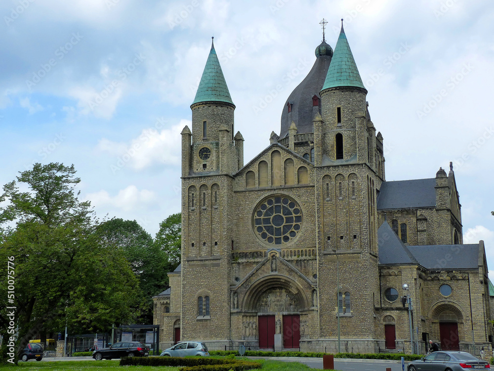 Maastrich, May 2018 - Beautiful St. Lambert's Church in Maastrich, The Netherlands 