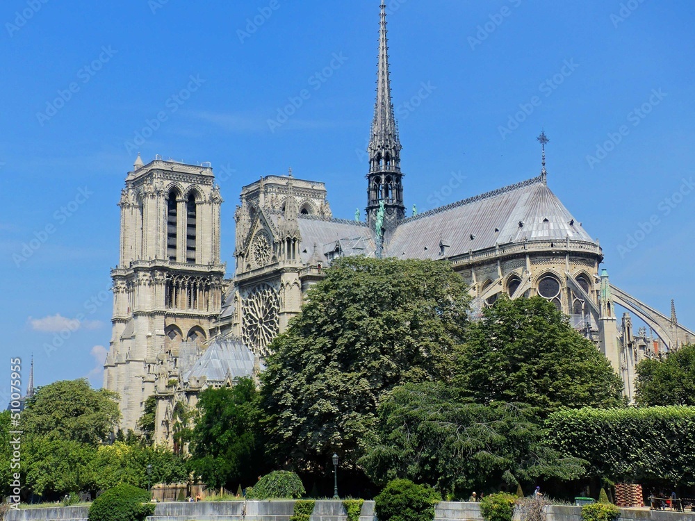 Paris, France - July 2018: Notre Dame de Paris