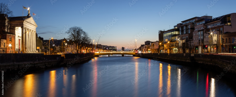 Cork city morning blue