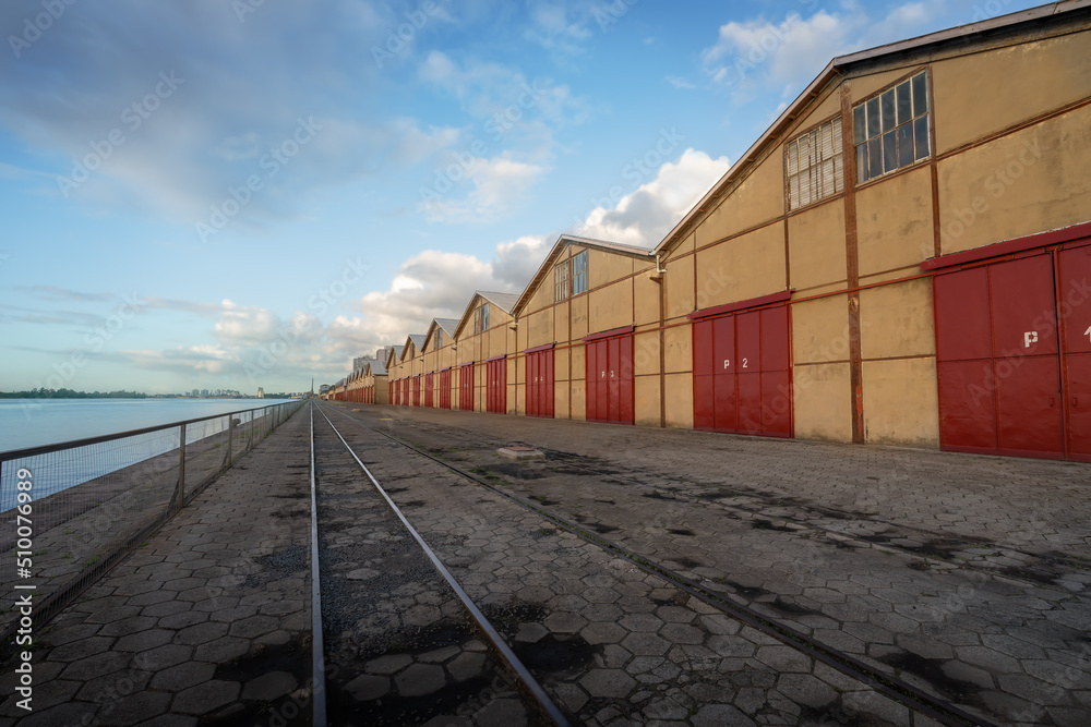 Obraz premium Warehouses of Maua Pier (Cais Maua) - Porto Alegre, Rio Grande do Sul, Brazil