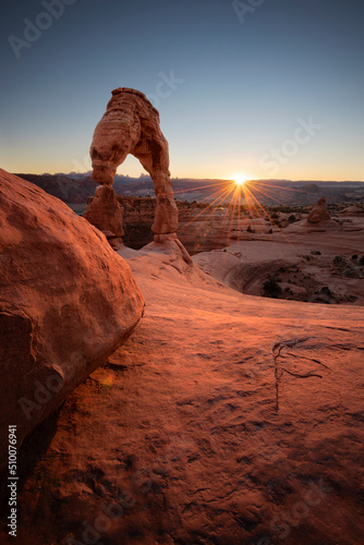 Foto Delicate Arch at Sunset, Arches National Park near Moab Utah